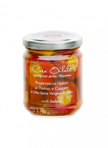 Cherry Peppers stuffed with Tuna and Capers in Extra Virgin Olive Oil - 190g